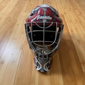Franklin GFM 1500 Street Hockey Goalie Mask Red Black White Vented